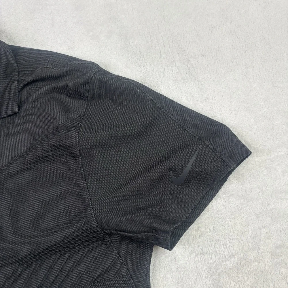 Nike Tiger Woods Collection Black Short Sleeve Collared Polo Golf Shirt Men's S